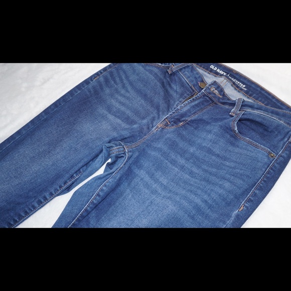 OLD NAVY Dark Wash Distressed Hi Rise Skinny Jeans - Picture 2 of 9